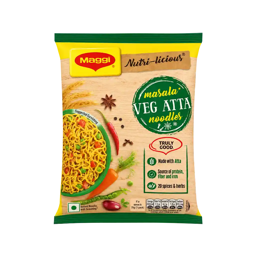 Maggi masala veg atta noodles